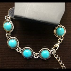 Teal porcelain Jem Bracelet